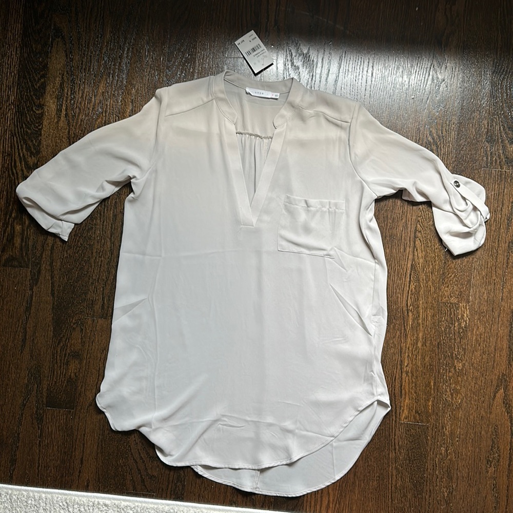 Brand new pebble grey blouse